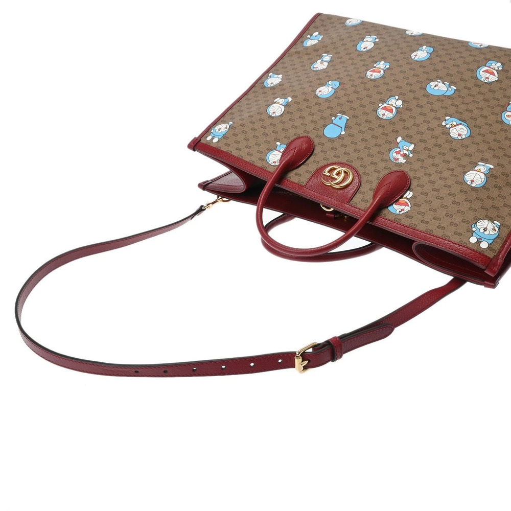 Gucci Canvas Bag Collaboration Tote GG Supreme Beige Doraemon - Picture 3 of 9